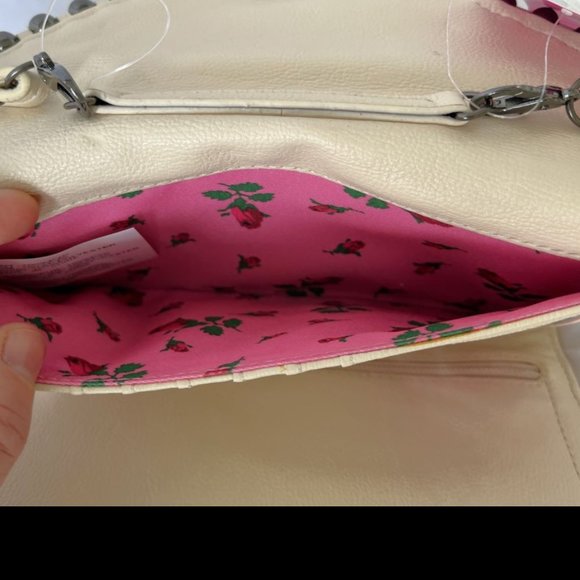 Betsey Johnson Ball and Chain Cream Clutch Wallet - NEW - Picture 9 of 10